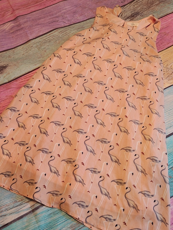 entro Dresses & Skirts - Medium Entro Peach Flamingo Print Dress #1592